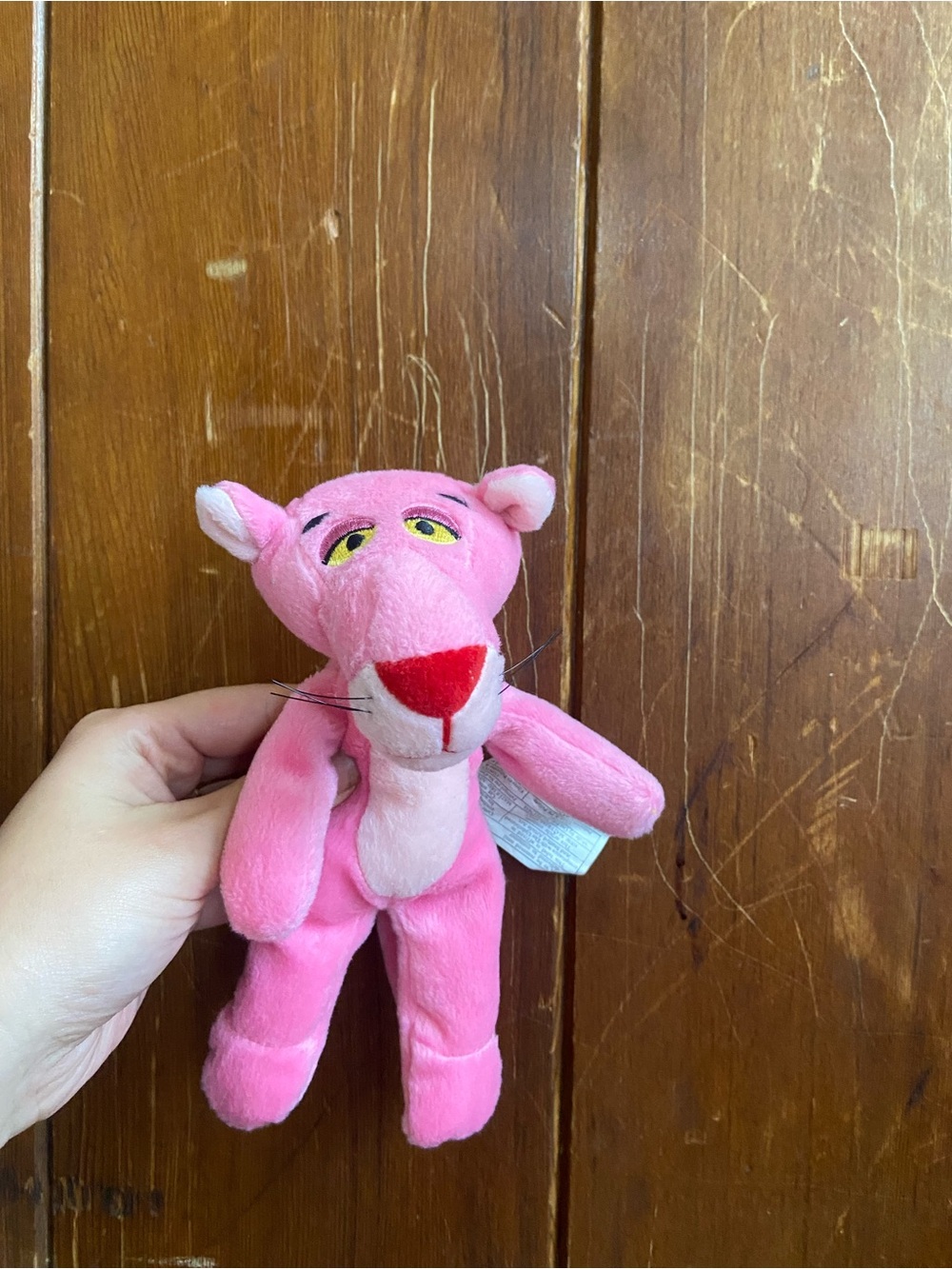 Pink Plush Panther Kids Toy - Soft Pink Stuffed Animal